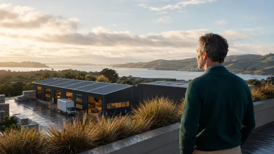 A New Zealand business owner looking over an organised business that can operate without depending on them.